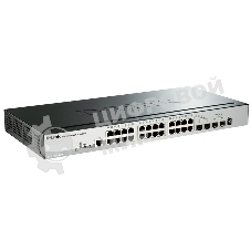 Коммутатор D-Link DGS-1510-28P/A1A, 24×1 Гбит/с + 2×1 Гбит/с SFP + 2×10 Гбит/с SFP+, управляемый
