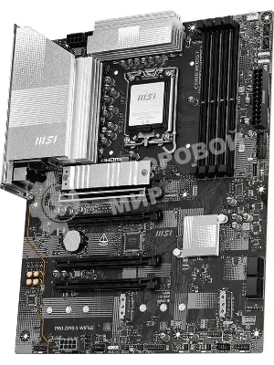 Материнская плата MSI PRO Z890-S WIFI6E, LGA1851, Intel Z890, 4xDDR5, 4xSATA, 3xM.2, 1xPCIe 5.0 x16, 1xPCIe 4.0 x4, 1xPCIe 3.0 x1, 1xHDMI, 1xDisplayPort, 1x 2.5Gb LAN, 6xUSB 5Gbps Type-A, 1xUSB 20Gbps Type-C, 3x3.5 мм, 7.1, ATX