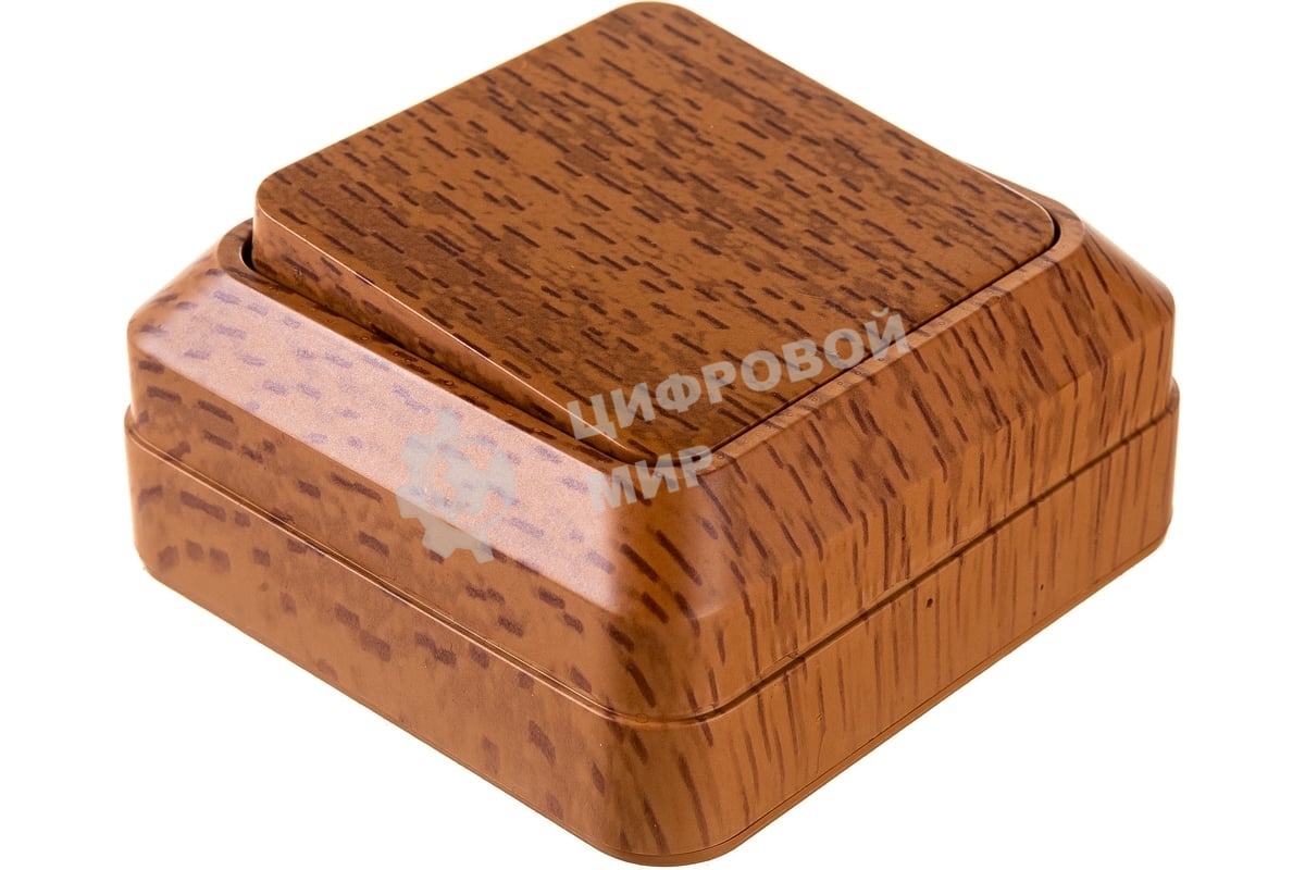 Выключатель Олимп одноклавишный бук