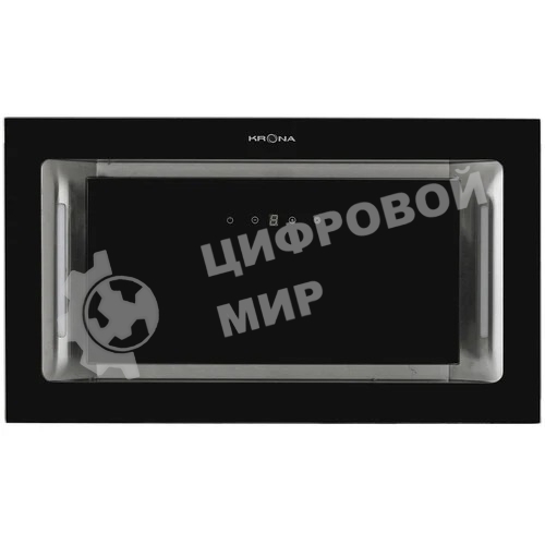 Вытяжка встраиваемая Krona Selina 600 Glass S черный, 52 см, 1300 куб. м/ч, 61 дБ