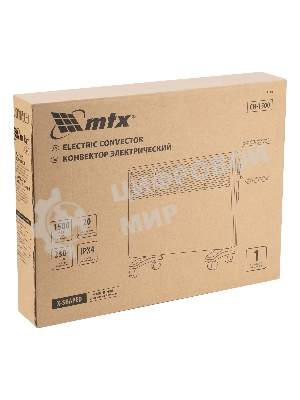 Конвектор электрический MTX CH-1500, белый, 1500 Вт, 20 м2, термостат