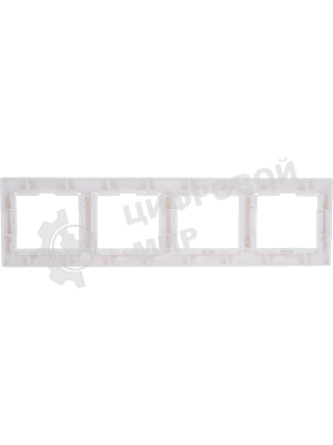 Рамка 4-м КВАРТА РГ-4-КБ горизонт. бел. IEK EMK40-K01-DM
