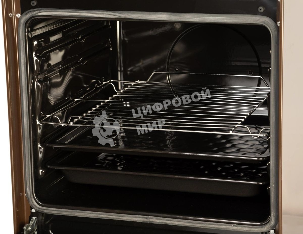 Плита электрическая Hansa FCEB53000 коричневый, конфорок 4 шт, духовка 69 л, 50 см x 85 см x 60 см