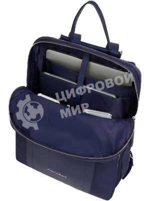 Рюкзак женский Piquadro Lyra CA6216W92T/BLU темно-синий нейлон/натур.кожа