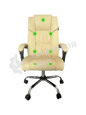 Кресло Cactus CS-CHR-OC04M-WT слоновая кость, экокожа, подголовник