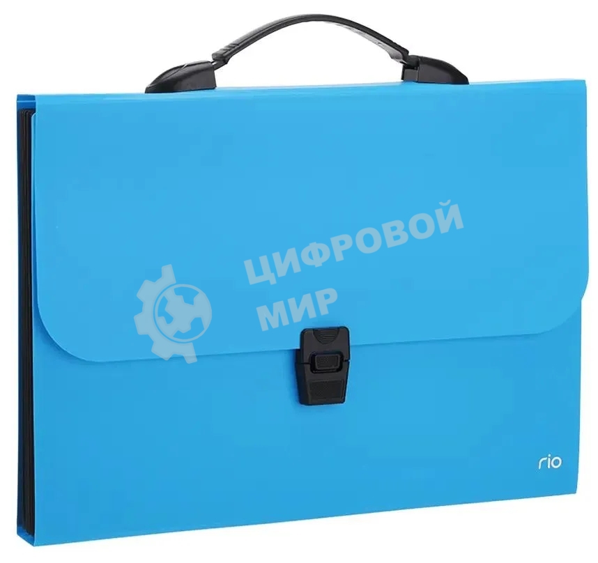 Папка-портфель Deli Rio EB40202 7 отделений, A4 полипропилен 0.6мм, ассорти
