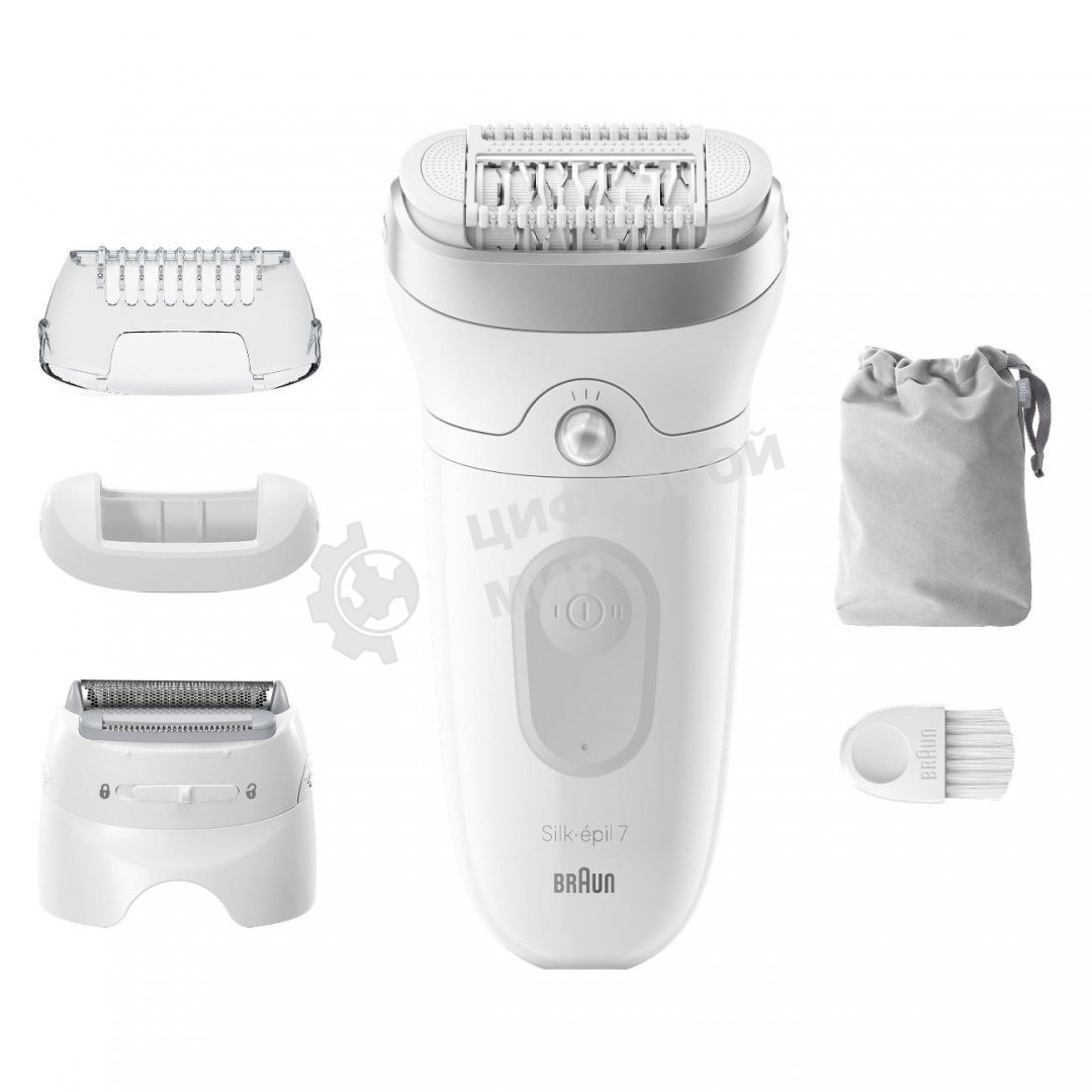 Эпилятор BRAUN SE7-041 белый/серебристый