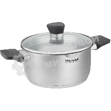 Кастрюля Rondell Strike Grey Ultra RDS-1949 4.8 л. d=24 см (с крышкой) сталь