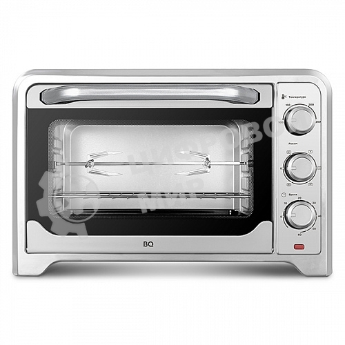 Мини-печь BQ EO1002B Мощность 1600 Вт, Объем 30 л, Конвекция, 5 режимов работы, Таймер до 60 мин черный/стальной