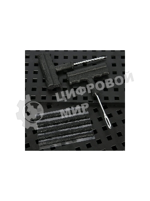 Ремкомплект для бескамерных шин Deli DL120001 (шило, рашпиль, 5 резиновых жгутов)