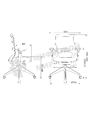 Кресло Бюрократ MC-W611NL серый, сетка