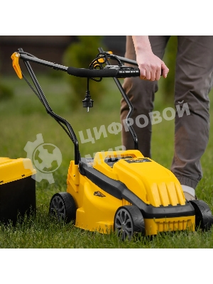 Газонокосилка электрическая Denzel GMC-1200, шир., 32 см, 1200 Вт, 3 уров., травосб. 30 л