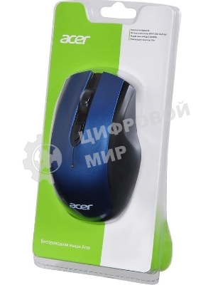 Мышь беспроводная Acer OMR031 черный/синий, 1600 dpi, радиоканал, USB, кнопки - 4