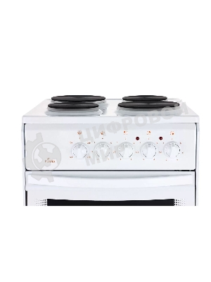 Плита электрическая Flama AE 1403 W белый, конфорок 4 шт, духовка 50 л, 50 см x 85 см x 60 см