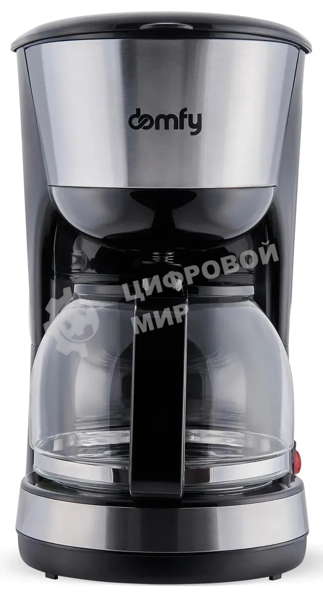 Кофеварка капельная Domfy metal DSM-CM301 1000Вт черный/серебристый