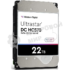 Жесткий диск Western Digital HDD Server Ultrastar DC HC570 WUH722222ALE6L4 22TB 7200rpm SATA-III 512Mb 3.5