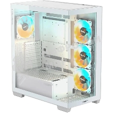 Компьютерный корпус Gigabyte GB-C500PI ST белый без БП ATX 3x120мм 6x140мм 2xUSB 3.0 1xUSB3.1 audio bott PSU