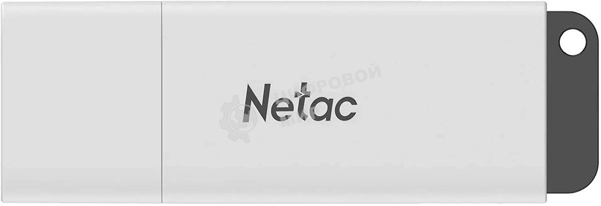 Флешка USB Netac U185 (NT03U185N-004G-20WH), 4Gb, USB 2.0, R/W 25/10, белый/серый