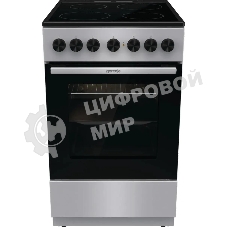 Плита электрическая Gorenje GEC5B20SG серый, конфорок 4 электрических, духовка 68 л, 50 см x 85 см x 59.4 см
