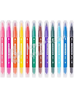 Фломастеры Deli EC151-12 Color Emotion 12 цветов, пластиковая коробка (12шт)