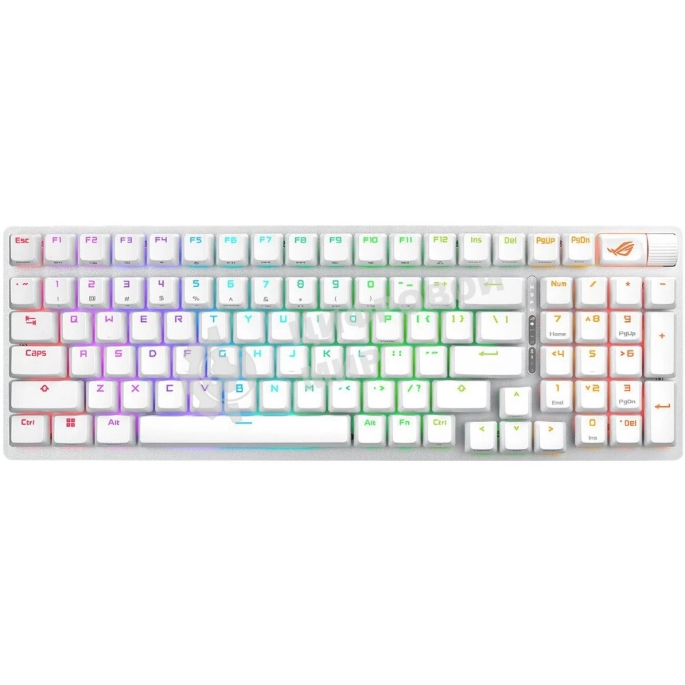 Клавиатура проводная ASUS X901 SCOPE II 96 WL/WHT/NXSW/RU/PBT