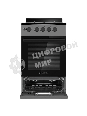 Плита газовая Maunfeld MGC50GEGR08 серый, конфорок 4 шт, духовка 59 л, 50 см x 88 см x 65 см