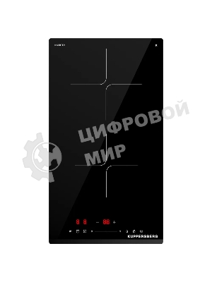 Индукционная варочная панель Kuppersberg ICI 306, High-Tech, индукция, 30 см, 2 зоны нагрева, 9 уровней мощности, inverter, таймер, пауза, Booster, слайдерное управление, черный