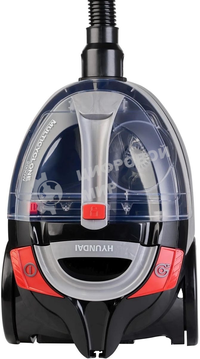 Пылесос Hyundai HYV-C3077 черный, 380/2000 Вт, уборка сухая, пылесборник контейнер 1.5 л