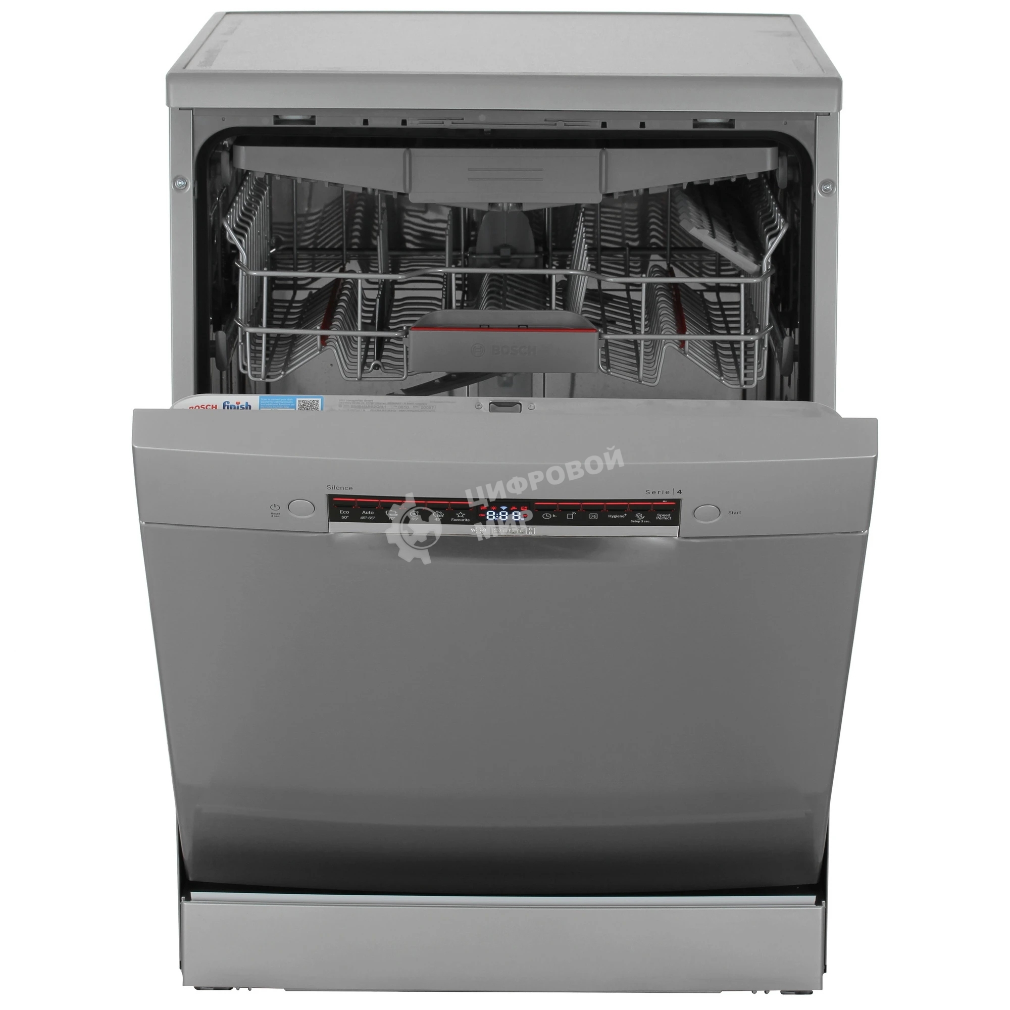 Посудомоечная машина Bosch SMS4IMI62Q, нержавеющая сталь, 60 см, 13 компл., 50 дБ, класс A++