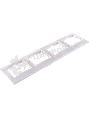 Рамка 4-м КВАРТА РГ-4-КБ горизонт. бел. IEK EMK40-K01-DM