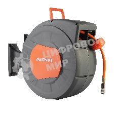 Шланг Patriot 520002445 пневматический армированный на автоматической катушке PHC 20/16H (прямой, гибрид , длина 20 м, диаметр 10х16, раб/макс давление  20/60 бар, мин/макс температура -5/45С, быстросъем рапид, резьба 1/4