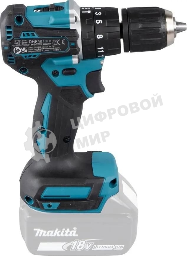 Дрель-шуруповерт аккумуляторная Makita DHP487Z Аккумуляторная, Ударная, Кейс