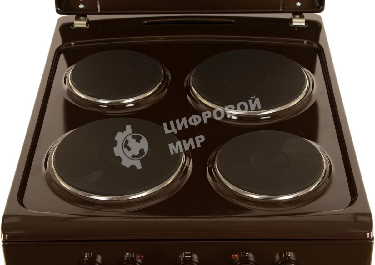 Плита электрическая Hansa FCEB53000 коричневый, конфорок 4 шт, духовка 69 л, 50 см x 85 см x 60 см