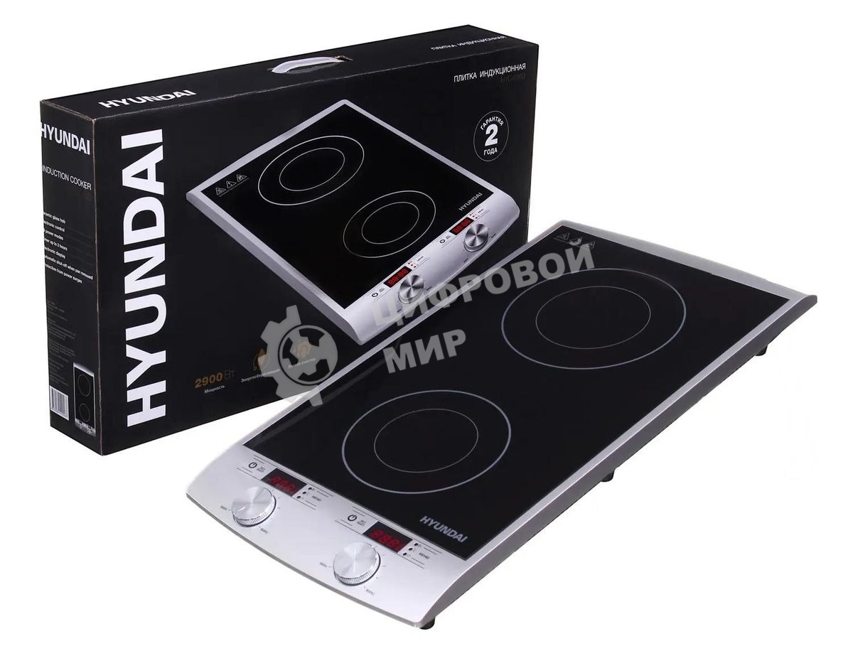 Плита настольная электрическая Hyundai HYC-0103 серебристый/черный стеклокерамика (настольная)