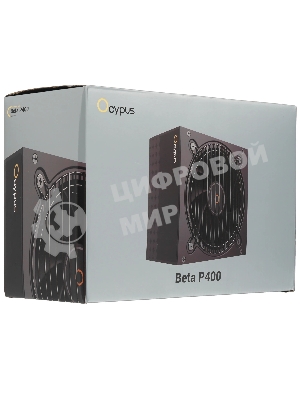 Блок питания 400W Ocypus Beta P400 BK (ATX, APFC, 20+4 pin, 120мм fan, PCI-E 6+2Px2, 3xSATA) (Beta-P400-N1HDBK024X-EU)