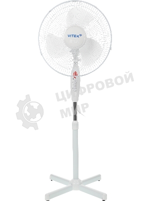 Вентилятор Vitek VSF-1631 белый, напольный, 45 Вт, 3 скорости, 40 см