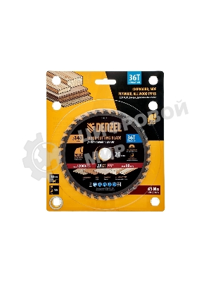 Пильный диск по дереву Denzel ф140 х 20 мм, 36 зубов