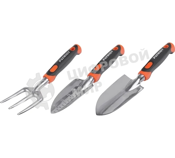 Набор садовых инструментов Patriot GTP 3, алюминий, PP+TPR рукоятки, 3 пред.