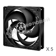 Вентилятор для корпуса Arctic P12 Value pack черный, 120 мм, 1800 об/мин, 22.5 дБ, 3 pin