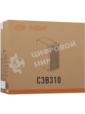Компьютерный корпус PcCooler C3B310 WH белый без БП ATX 2xUSB3.0 audio bott PSU