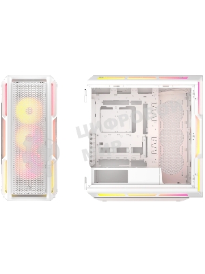 Компьютерный корпус без блока питания Case Corsair iCUE LINK 5000T LX RGB, Midi-Tower, TG, 3x120мм RGB, 4xUSB-A 3.2, 1xUSB 3.2 Type-C, E-ATX, ATX, mATX, mITX White