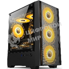 Компьютерный корпус Accord ACC-ZCU1B черный без БП mATX 3x120мм 1xUSB3.0 1xUSB3.1 audio