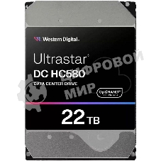 Жесткий диск HDD WD SATA Server 22Tb Ultrastar DC HC570 7200 6Gb/s 512MB 1 year warranty (replacement WUH722222ALE6L4)