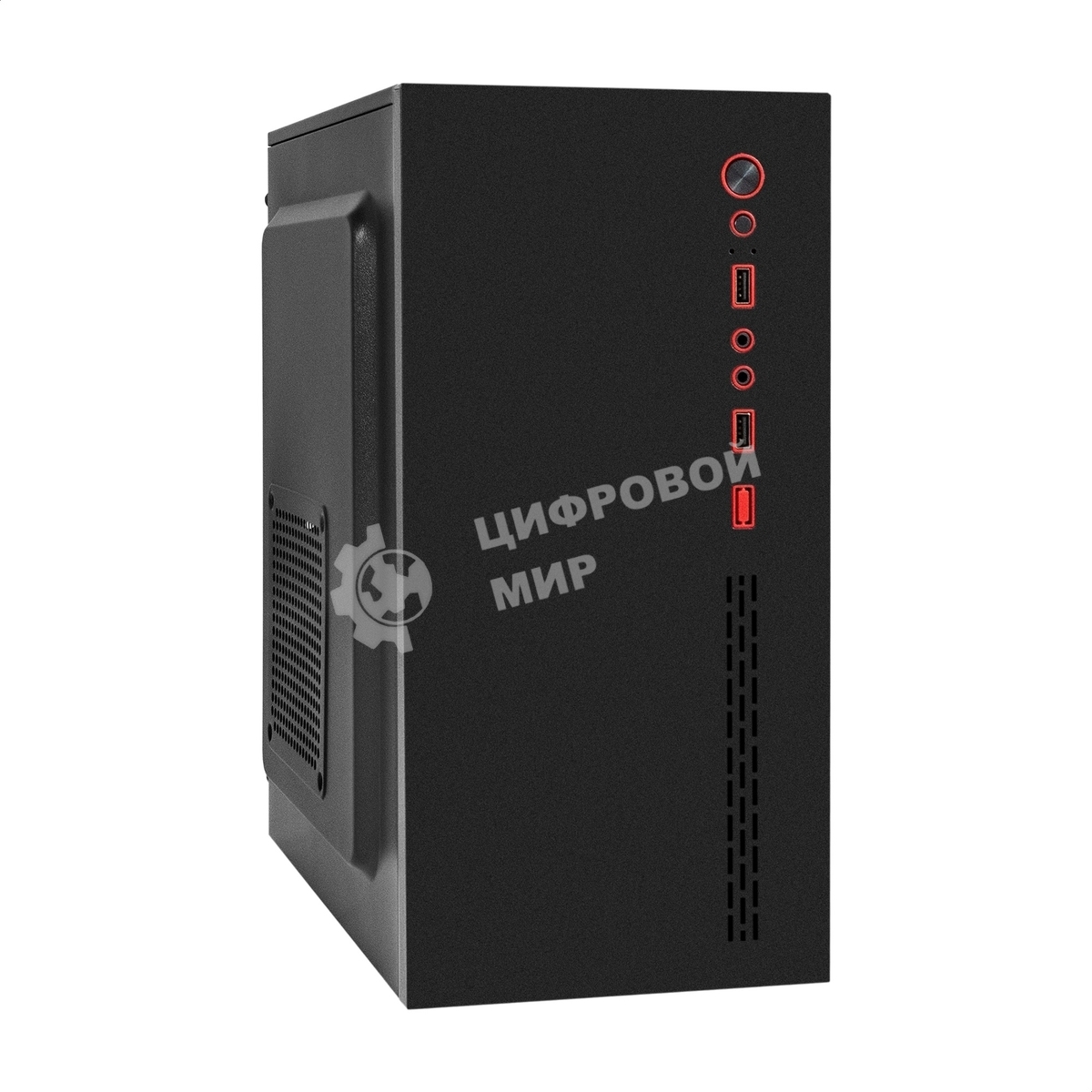 Компьютерный корпус Minitower ExeGate BAA-403-UNS350 (mATX, БП UNS350 с вент. 12см, 2*USB, HD Audio, черный)