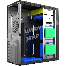 Компьютерный корпус без блока питания Foxline FL-301, ATX, 4xUSB 2.0, HDA, w/o FAN, w/o PSU, no PowerCord, w/DVD-RW installed