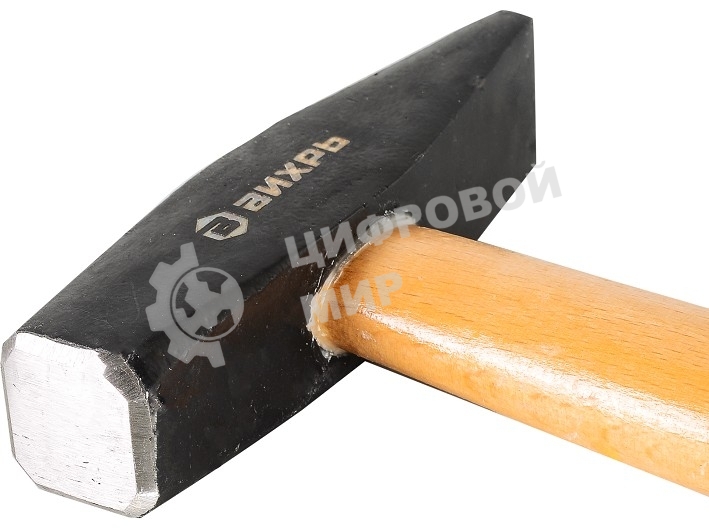 Молоток Вихрь 400 гр, квадратный боек, деревянная ручка