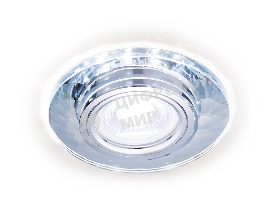 Встраиваемый точечный светильник S211 CL/WH хром/прозрачный MR16+3W(LED WHITE 4200K)
