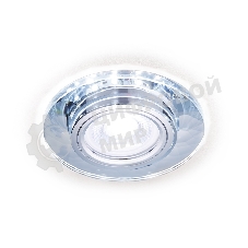 Встраиваемый точечный светильник S211 CL/WH хром/прозрачный MR16+3W(LED WHITE 4200K)
