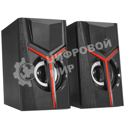 Акустическая система 2.0 Qumo TRON AS007, 10 ВТ, объемное звучание, RGb подсветка, USB/Jack 3,5мм