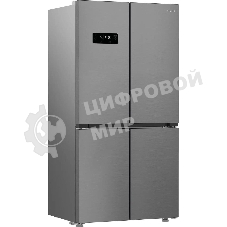 Холодильник Hotpoint HFP4 625I X нержавеющая сталь, трехкамерный, 376/165л, морозилка снизу, No Frost, Side by Side